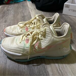 Nike Cream and Pink Athletic Shoes